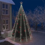 Cumpara ieftin Instalatie pentru Bradul de Craciun cu 500 LED-uri Alb Rece, Inaltime 500 cm, Tip Piramida pentru Exterior sau Interior, vidaXL