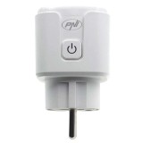 Priza smart PNI cu contor, control vocal, albă