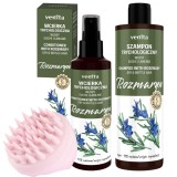 Cumpara ieftin Pachet produse tricologice pt par cu extract de rozmarin, lotiune, sampon si instrument de masaj