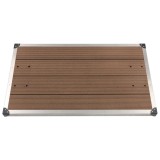 Cadita de dus de exterior maro 110x62 cm WPC si otel inoxidabil GartenMobel Dekor, vidaXL