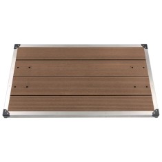 vidaXL Cădiță de duș de exterior maro 110x62 cm WPC și oțel inoxidabil 48204 foto