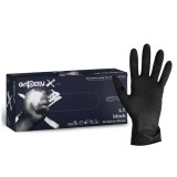 Cumpara ieftin Manusi nitril negru extra-lungi,grosime dubla Gripzzly X 100buc