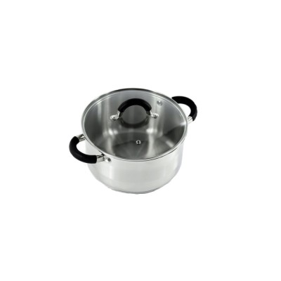 Oala din inox 4litri cu capac, 22 cm,fund termic multistrat, Kinghoff foto
