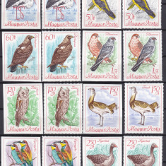 DB1 Fauna Pasari Ungaria 1968 8v. Nedantelate MNH