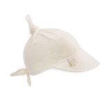 Sepcuta de soare 6 luni - 6 ani reglabila din in si vascoza cu cozoroc pentru protectie, Natural