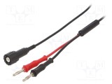 Cablu de măsurare 70VDC 3A BNC mufă și mufă banană 4mm x2 Z: 50&Omega; ELECTRO-PJP