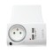 ADAPTOR LOGILINK, Socket tip E x 1, USB x 2 5V/2.1A, 230V, 50 Hz, max. 16A, IP20, suport telefon/tableta, iluminare LED, alb &quot;PA0166&quot; (include TV 0.18