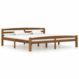 VidaXL Cadru de pat, maro miere, 180x200 cm, lemn masiv de pin