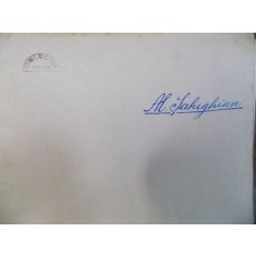 ALEXANDRU SAHIGHIAN , MAINILE, MANUSCRIS, COLECTIA SASA PANA