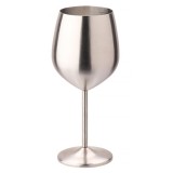 Pahar, pentru vin, Matte Silver, otel inoxidabil, durabil si rezistent la coroziune, argintiu mat, pentru un aspect elegant si sofisticat, 500ml, Oem