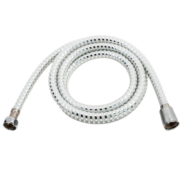 Furtun dus colorat din plastic, alb, 1.5 m