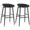 Gossi scaune de bar, 2 buc, negru