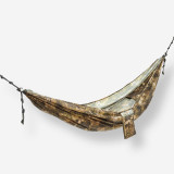 Hamac Rezistent Bushcraft 1 persoană camuflaj Furtiv, Solognac