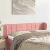 Gossi tablie de pat cu aripioare roz 147x23x78/88 cm catifea