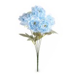 Cumpara ieftin Buchet Bujori artificiali albastri verzi 47 cm