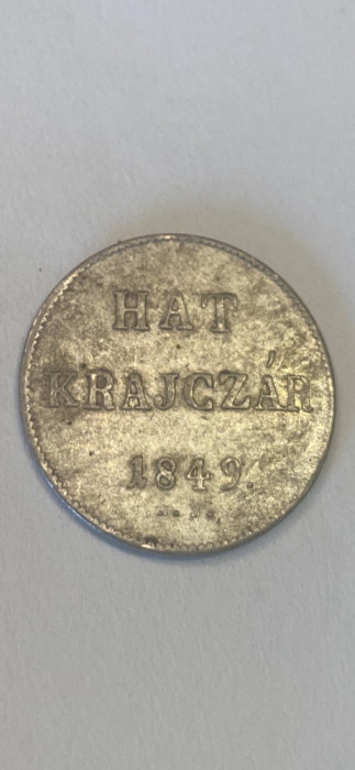 Hat Krajczar 6 Kreuzer 1849 NB