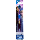 Periuță de dinți Oral-B Frozen Anna pentru copii, 3+ ani, peri moi, mov, 1 buc.