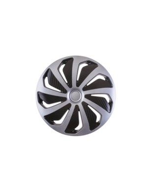 Set capace roti 15` wind silver&amp;amp;black 4buc foto