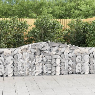 Coșuri gabion arcuite 6 buc, 400x30x80/100 cm, fier galvanizat foto