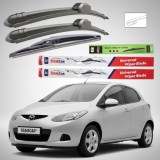 Cumpara ieftin Ștergătoare Mazda 2 DE 2007-2010 5 uși | Set Față și Spate Flat &ndash; TeamCar&reg;