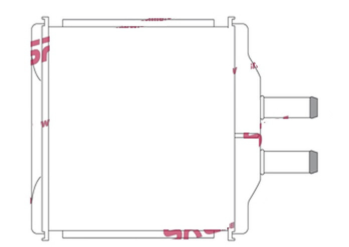 Radiator Incalzire Chevrolet Aveo (T250), 03.2006-2011, motor 1.2, 1.4; 1.5; 1, 6 benzina, aluminiu brazat/aluminiu, 194x150x24 mm, SRLine