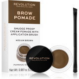 Makeup Revolution Brow Pomade pomadă pentru spr&acirc;ncene culoare Medium Brown 2.5 g