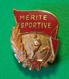 Insigna sport comunistă rom&acirc;nească &bdquo;Merite Sportive&rdquo;