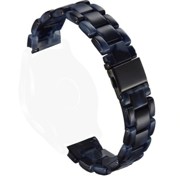 Curea polimer compatibila cu Garmin Vivoactive 4, Telescoape QR, 22mm, Dark Sea