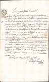 A3733N T&eacute;csy S&aacute;muel, cerere adresată oficiului chezaro-crăiesc cercual, 1858, T&acirc;rgu Lăpuș, limba maghiară, timbru de 15 creițari