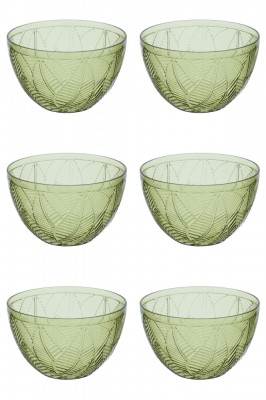 Set boluri, 6 piese, 850 ml, Plastic, Verde foto