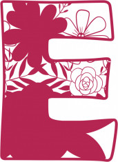 Sticker decorativ, Litera E, Rosu, 82 cm, 7451ST-2 foto