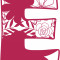 Sticker decorativ, Litera E, Rosu, 82 cm, 7451ST-2