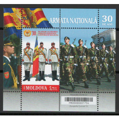 Moldova 2021 Mi 1171 bl 90 MNH - 30 de ani de la crearea Armatei Nationale