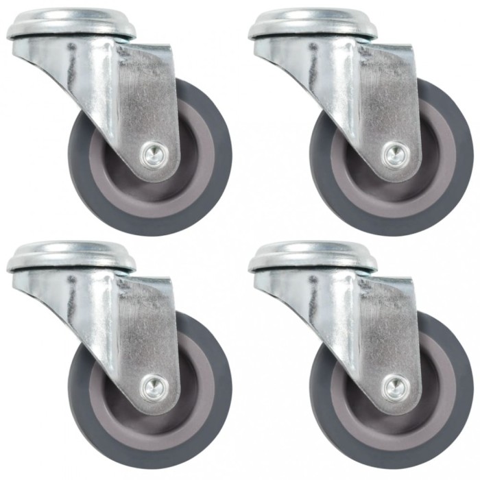 vidaXL Roți pivotante cu gaură pentru șurub, 4 buc., 50 mm 143422