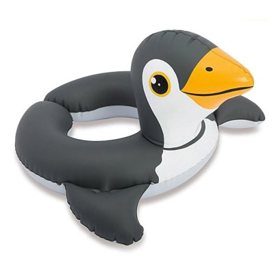 Colac inot, gonflabil, tip inel, cu animalut, pinguin, Intex, 69 cm foto