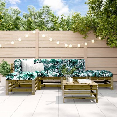 Gossi set mobilier relaxare de gradina, 6 piese, lemn de pin tratat foto