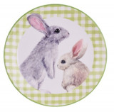 Platou pentru servire Bunny, &Oslash;24 cm, dolomit, verde