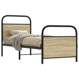 Cumpara ieftin Cadru de pat fără saltea 80x200 cm Lemn prelucrat stejar Sonoma