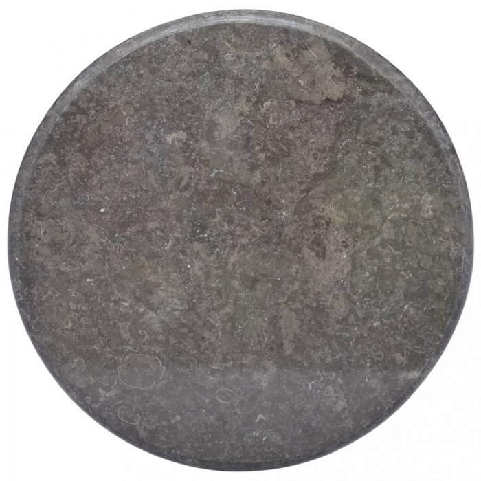 vidaXL Blat de masă, negru, &Oslash;60x2,5 cm, marmură
