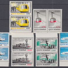 ROMANIA 1995 LP 1379 MIJLOACE DE TRANSPORT UZUALE PERECHE SERII MNH