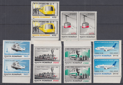 ROMANIA 1995 LP 1379 MIJLOACE DE TRANSPORT UZUALE PERECHE SERII MNH foto