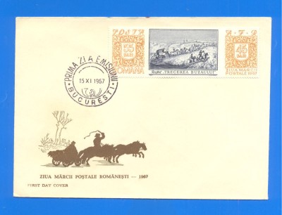 FDC - 1967 LP 664. Ziua marcii postale romanesti foto