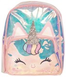 Ghiozdan Gradinita Transparent S-cool Unicorn Multicolor Fete, PVC, 30x24x10 cm, Bretete Ajustabile, Fermoar