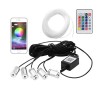Banda LED Auto RGB 6m, 5 Unitati, 12V, Telecomanda &amp; Aplicatie, Lumini Interior, Bord, Usi