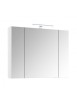Dulap baie cu oglinda Celine, PAL, iluminare led, 90 cm, 2 usi, 3 rafturi, soft close, alb