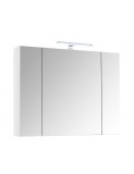 Dulap baie cu oglinda Celine, PAL, iluminare led, 100 cm, 2 usi, 3 rafturi, soft close, alb