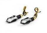 Set Semnalizari Moto LED Revo, 12V, Lumina Curgatoare, Brat Cauciuc, Prindere M8, Geam Transparent