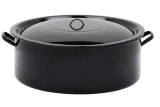 Cratita cu capac emailata, 10 L, 1515/34 , neagra
