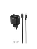 Incarcator Borofone BA46A 18W PD 3.0 Quick Charge + Cablu Date PD Lightning