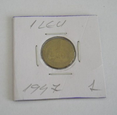 M1 C10 - Moneda foarte veche 30 - Romania - 1 LEU 1947 foto